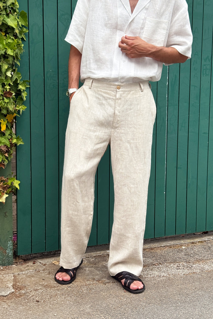 Men’s Linen Relaxed Straight Pants AVENS - IN STOCK
