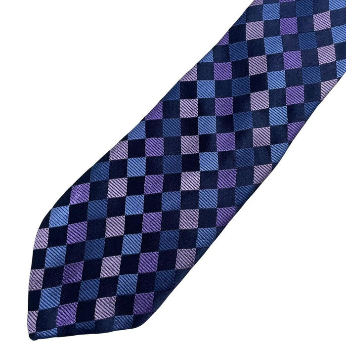 Michael Kors Multicoloured Check Pattern Silk Tie