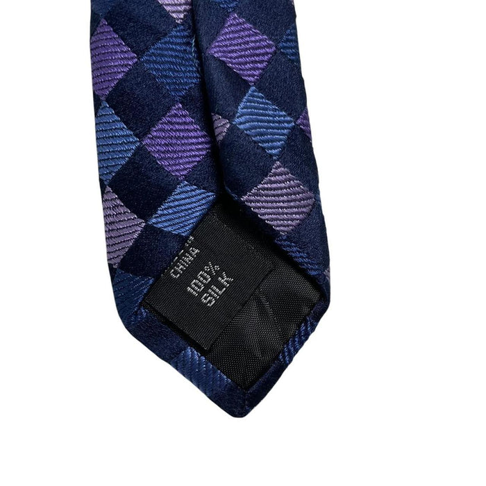 Michael Kors Multicoloured Check Pattern Silk Tie