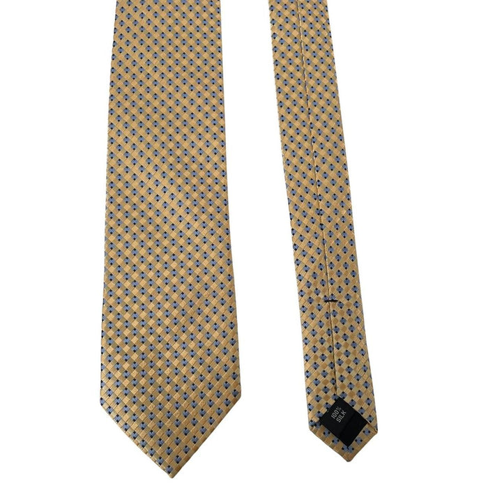 Michael Kors Yellow and Blue Silk Tie