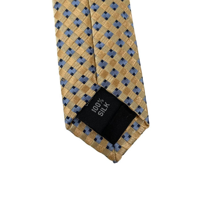 Michael Kors Yellow and Blue Silk Tie