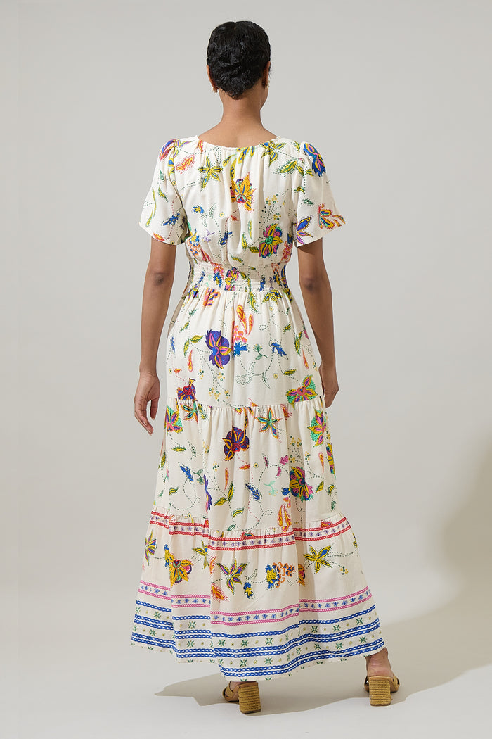 Miraflor Rony Smocked Maxi Dress