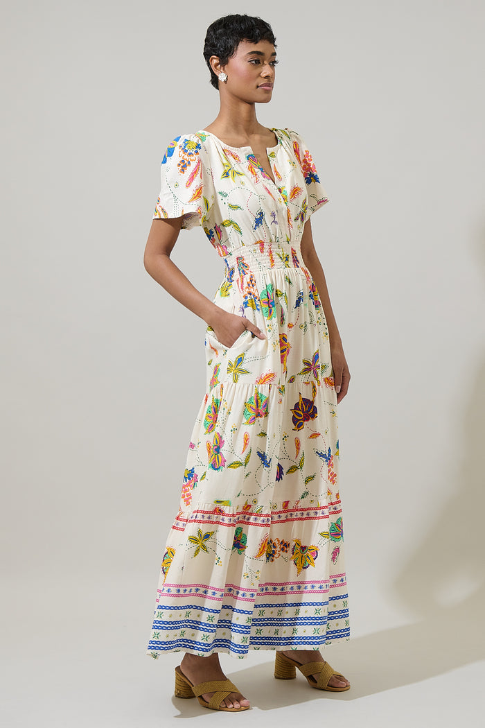 Miraflor Rony Smocked Maxi Dress