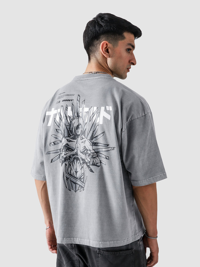 Naruto Pain tee male model front view Pain anime graphic detail Pakistan – GROOVY