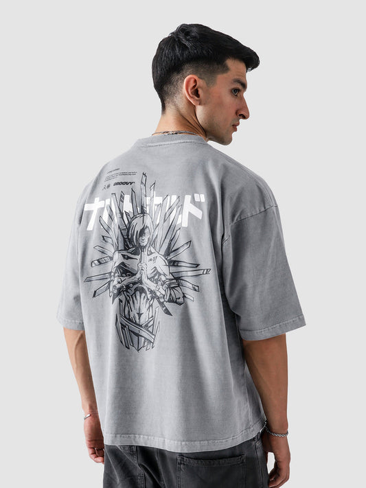 Naruto Pain tee male model front view Pain anime graphic detail Pakistan – GROOVY
