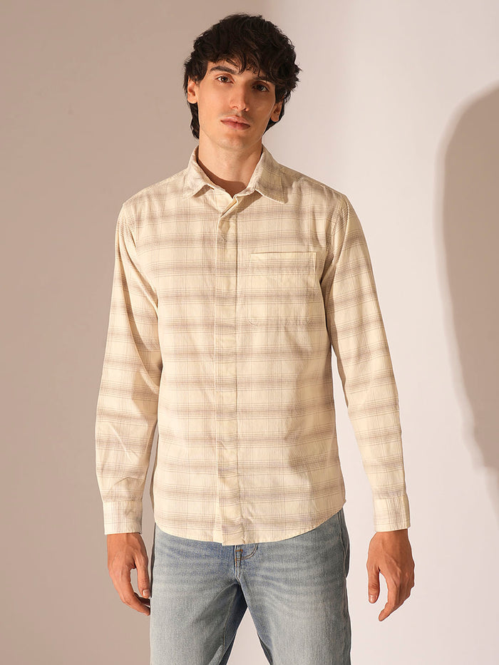 Off-White Corduroy Check Shirt