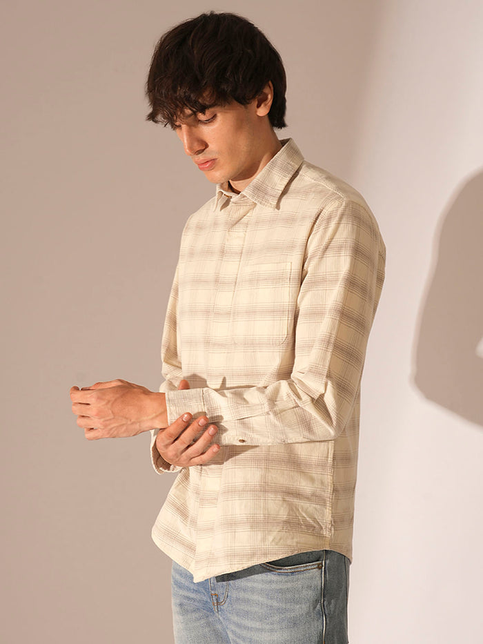 Off-White Corduroy Check Shirt