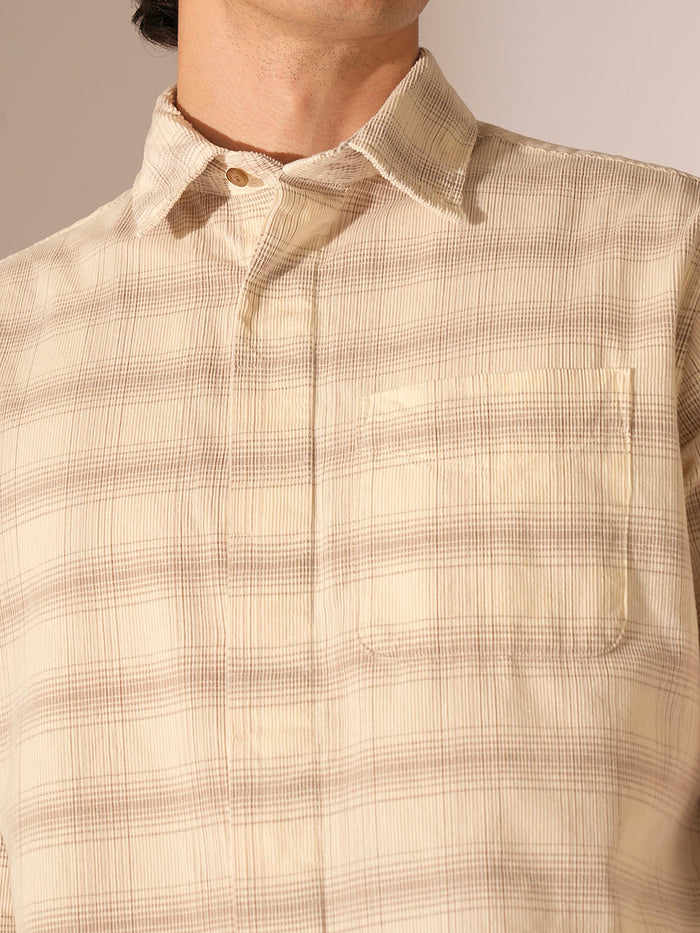 Off-White Corduroy Check Shirt