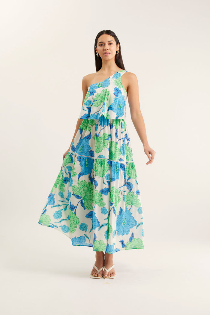 Olympia Calypso Dress In Blue