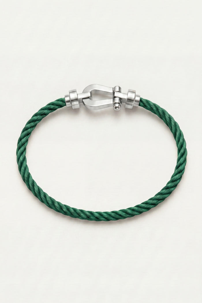 Ortigia Platinum Bracelet Forest Green