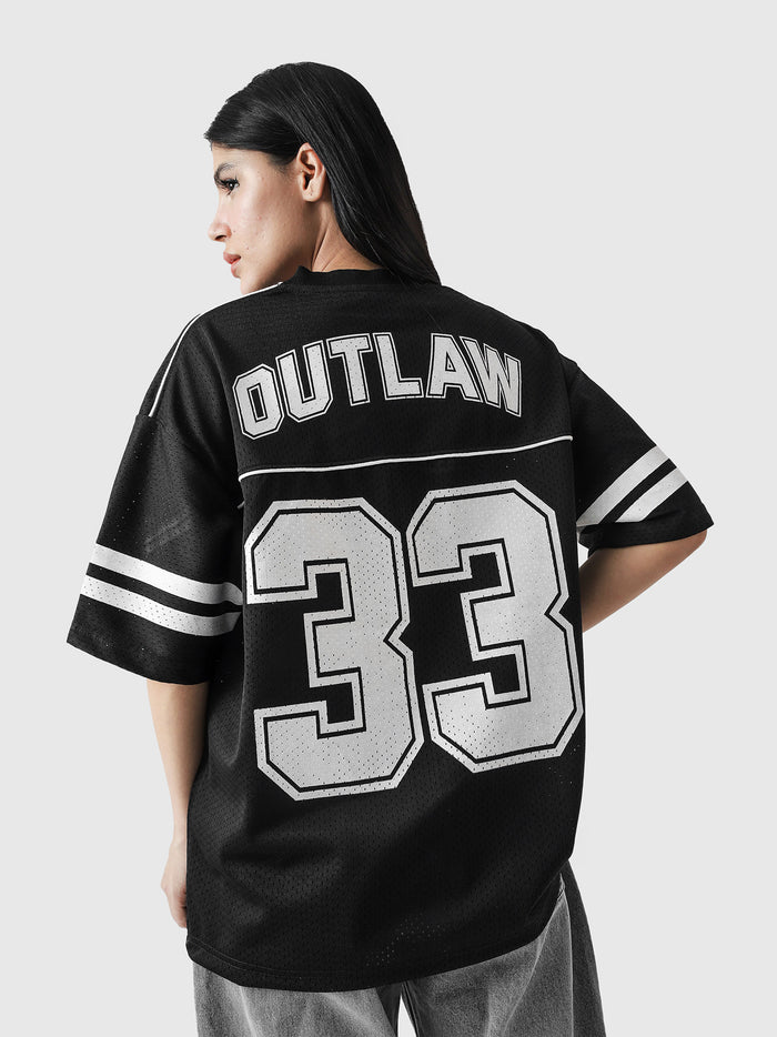 Outlaw mesh jersey male model side view oversized Pakistan – GROOVY