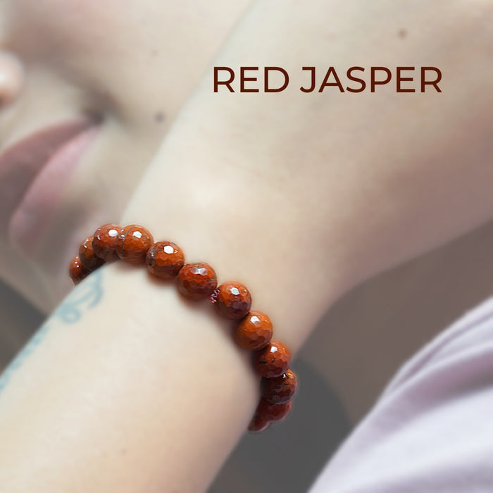 Red Jasper Diamond Cut Bracelet – Bold Energy, Grounded Power