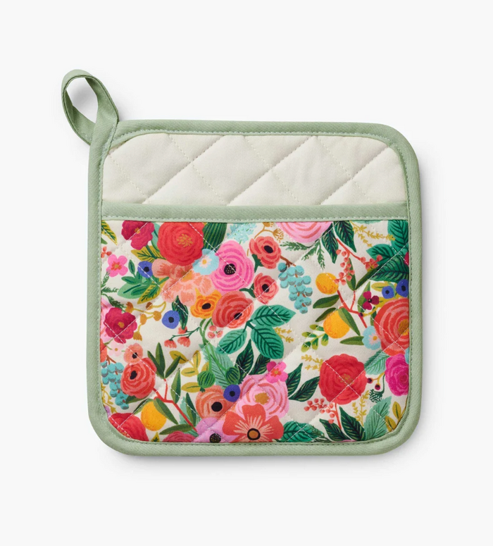 rifle paper garden party pot holder