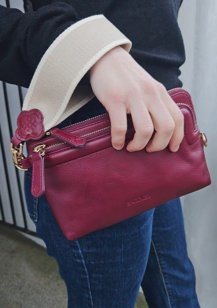 Heather Leather Clutch & Crossbody Bag - Bascora