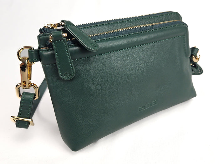Heather Leather Clutch & Crossbody Bag - Bascora