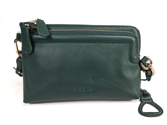 Heather Leather Clutch & Crossbody Bag - Bascora