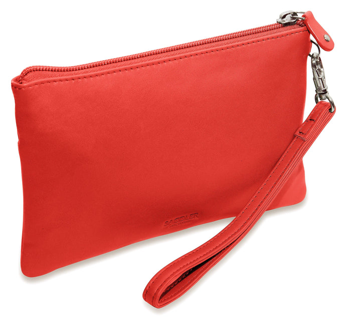 Scarlett RFID Leather Mini Clutch - Bascora