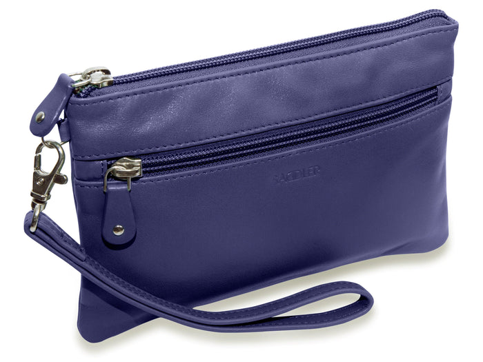 Scarlett RFID Leather Mini Clutch - Bascora