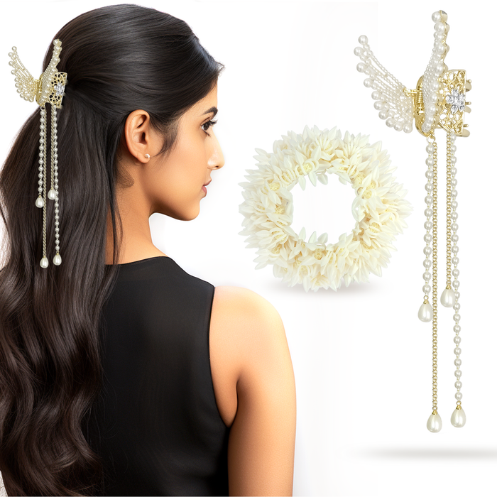 Bridal artificial gajra for hair bun hairstyles