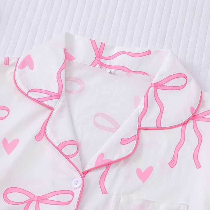 SHAKILA™ - Casual Crop Shirt and Short Pajama Set
