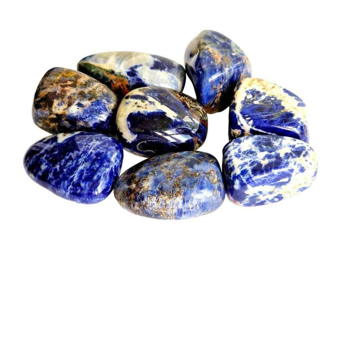 Sodalite polished tumblestone in royal blue natural stone