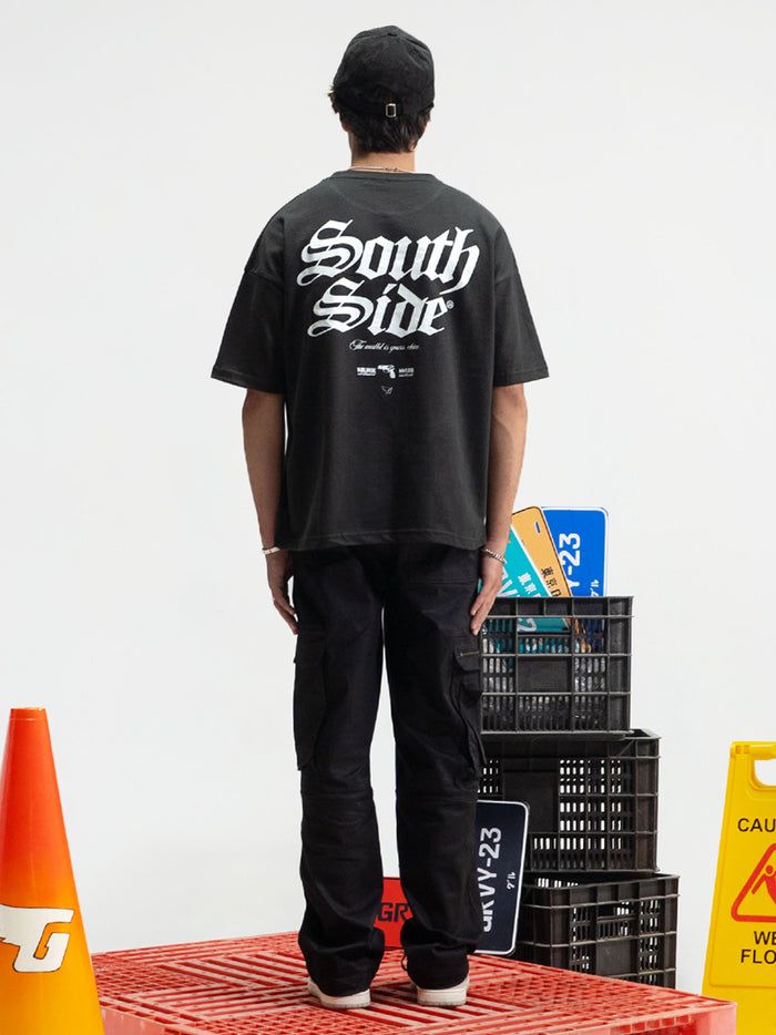 South Side tee closeup bold graphic print front detail Pakistan – GROOVY