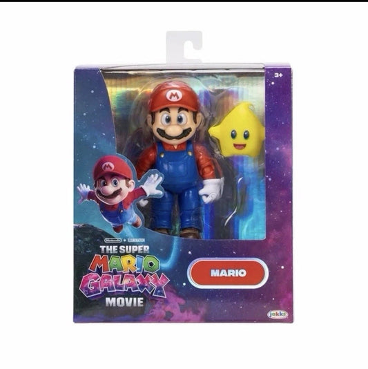 The Super Mario Galaxy Movie Mario 5" Action Figure Series with Luma Star NEW