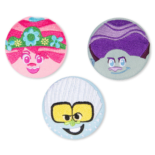 Trolls Embroidered 3-Piece Button Set