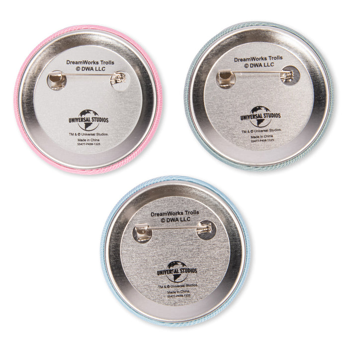 Trolls Embroidered 3-Piece Button Set