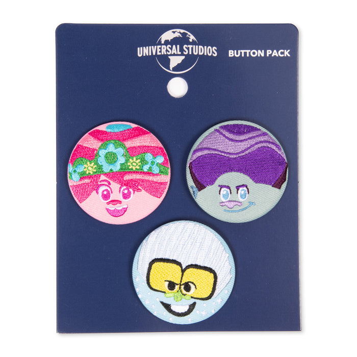 Trolls Embroidered 3-Piece Button Set