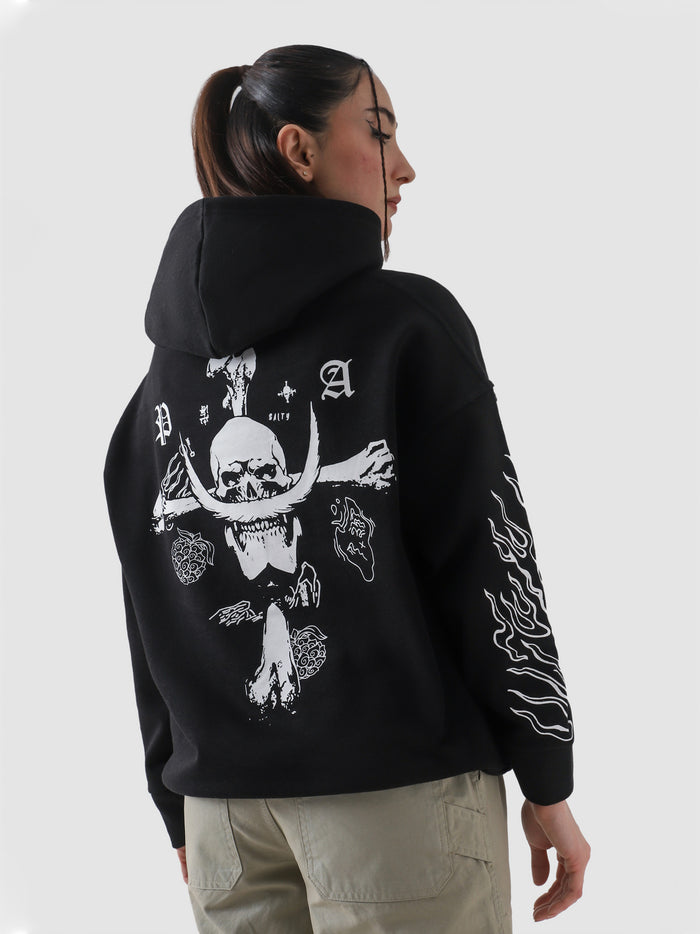 White Beard One Piece anime hoodie closeup graphic print front Pakistan – GROOVY