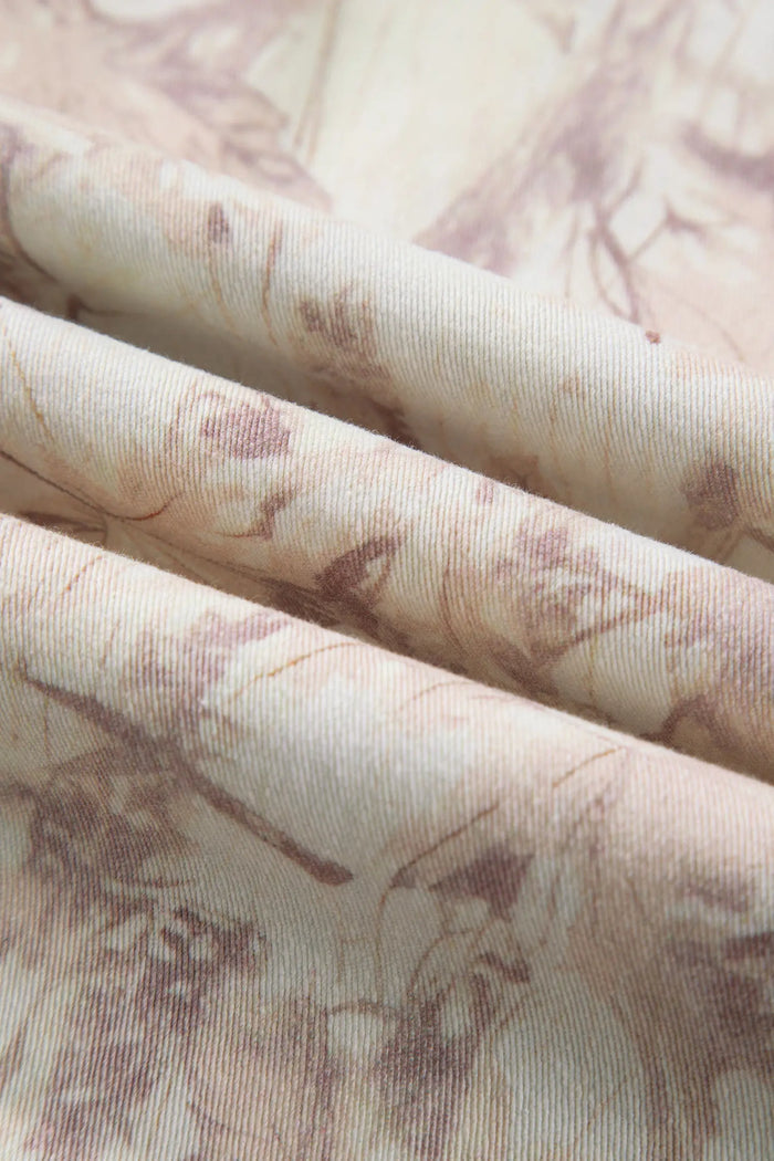 Woodland Camo Tummy Control Denim Wide Leg Jeans – Khaki