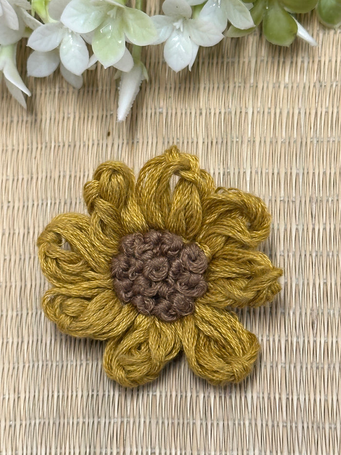 Woven Flower Brooch