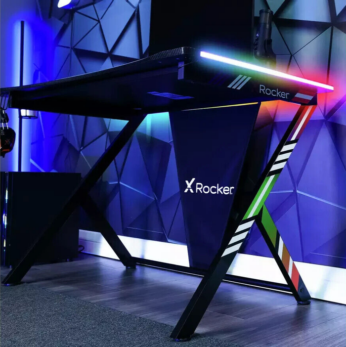 X Rocker Arteon RGB App Controlled LED Gaming Desk