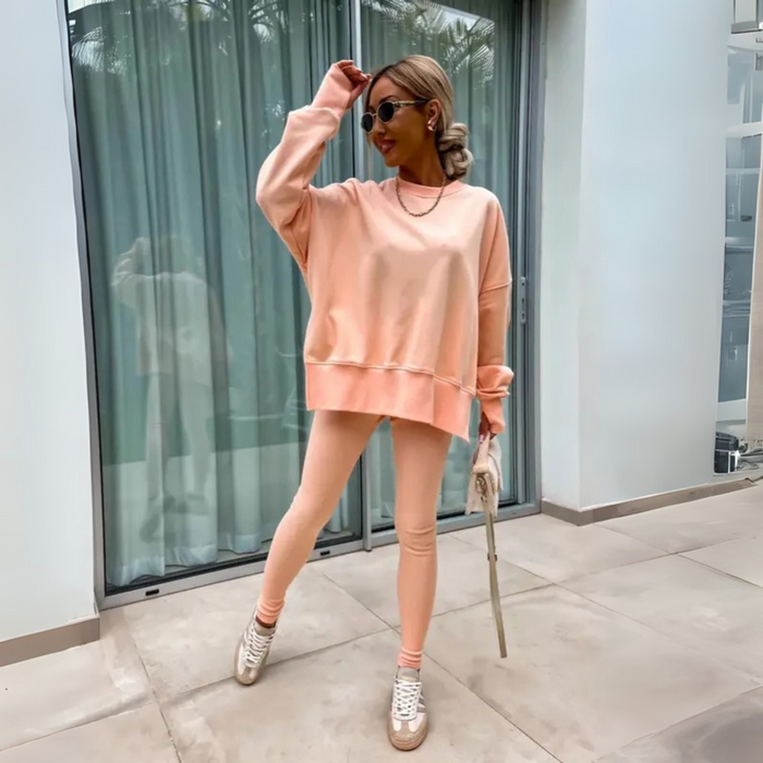 YACHI™ - Casual Long Sleeve Sweatshirt and Pants Set