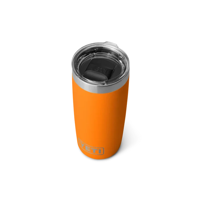 YETI Rambler 10oz Tumbler King Crab Orange insulated drinkware with clear lid
