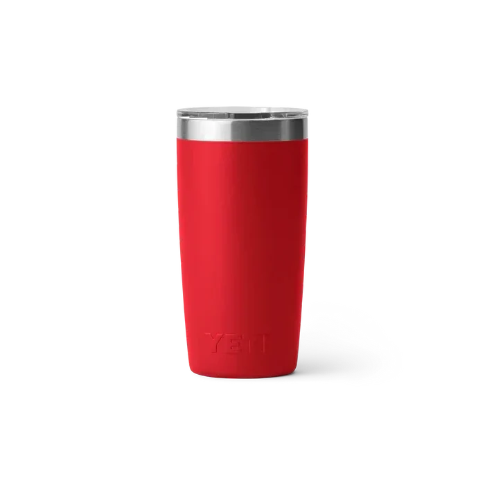 Yeti Rambler 10 oz red insulated tumbler with stainless steel rim