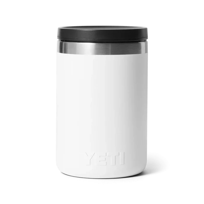 Yeti white insulated tumbler with black lid, ideal for watersports adventures