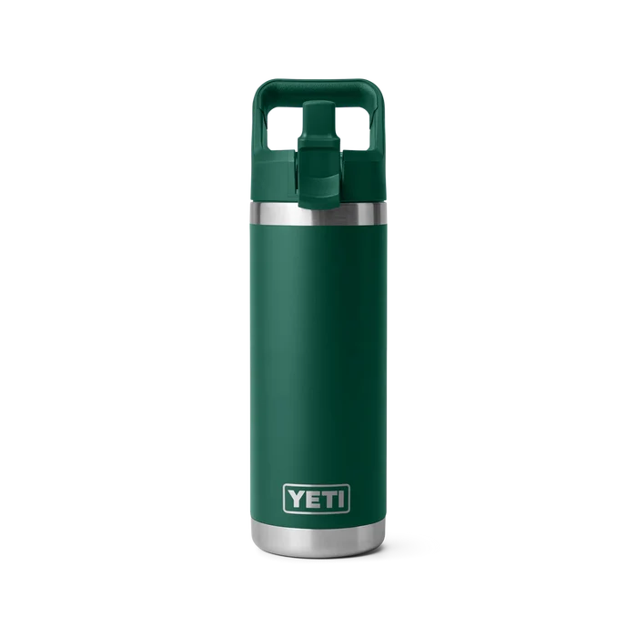 Yeti Rambler bottle in forest green with handle, ideal for watersports in Whitstable
