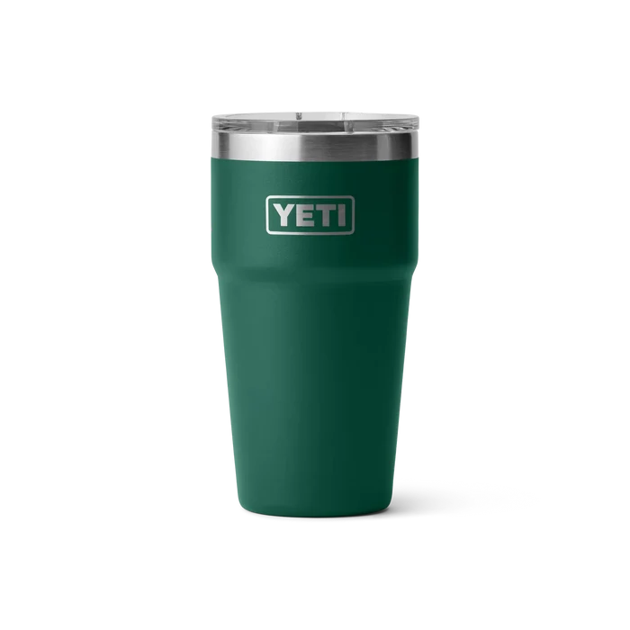 Yeti Rambler Tumbler in Forest Green with Clear Lid, Insulated Travel Cup for Watersports