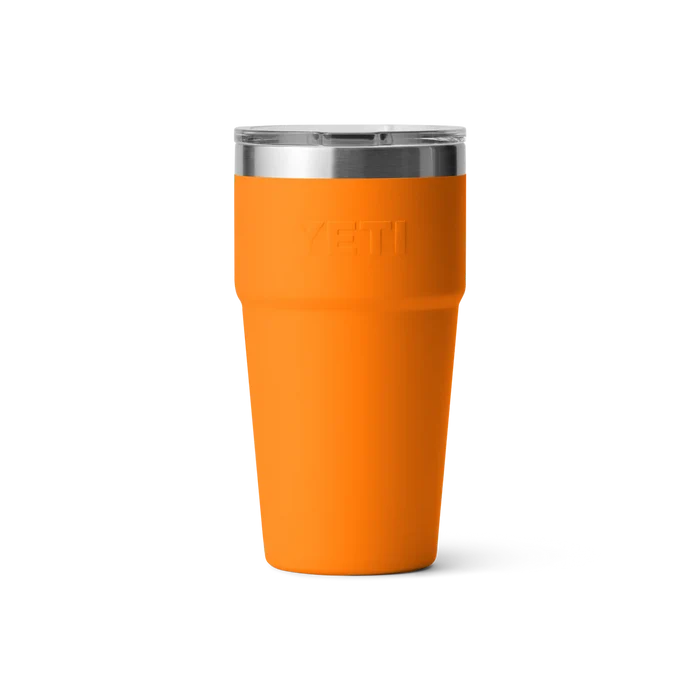 Yeti orange insulated tumbler with clear lid, perfect for watersports adventures