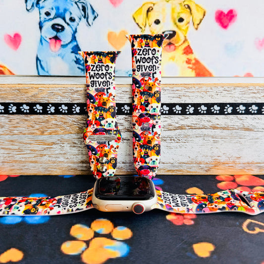 Zero Woofs Given colorful dog print silicone band for Apple Watch from Fancy Bands
