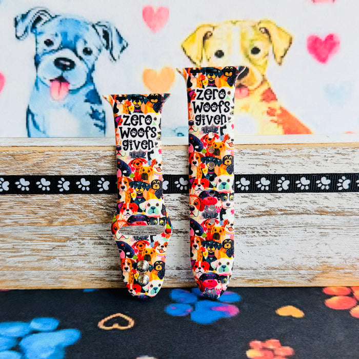 Zero Woofs Given colorful dog print silicone band for Apple Watch from Fancy Bands